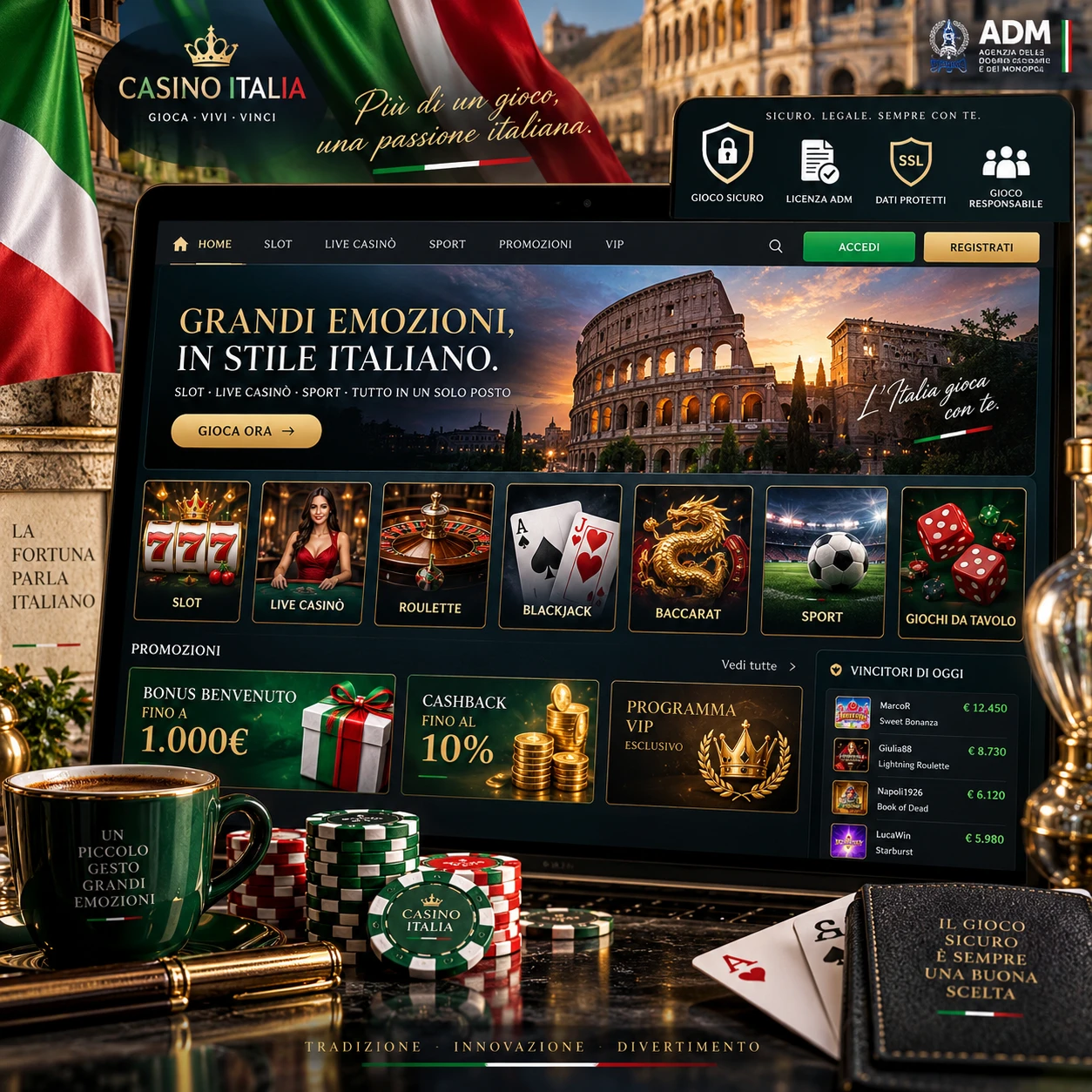 Casin Online Con Licenza Aamsadm Nel 2026 Guida Completa A Bonus Pagamenti Sicuri E Piattaforme