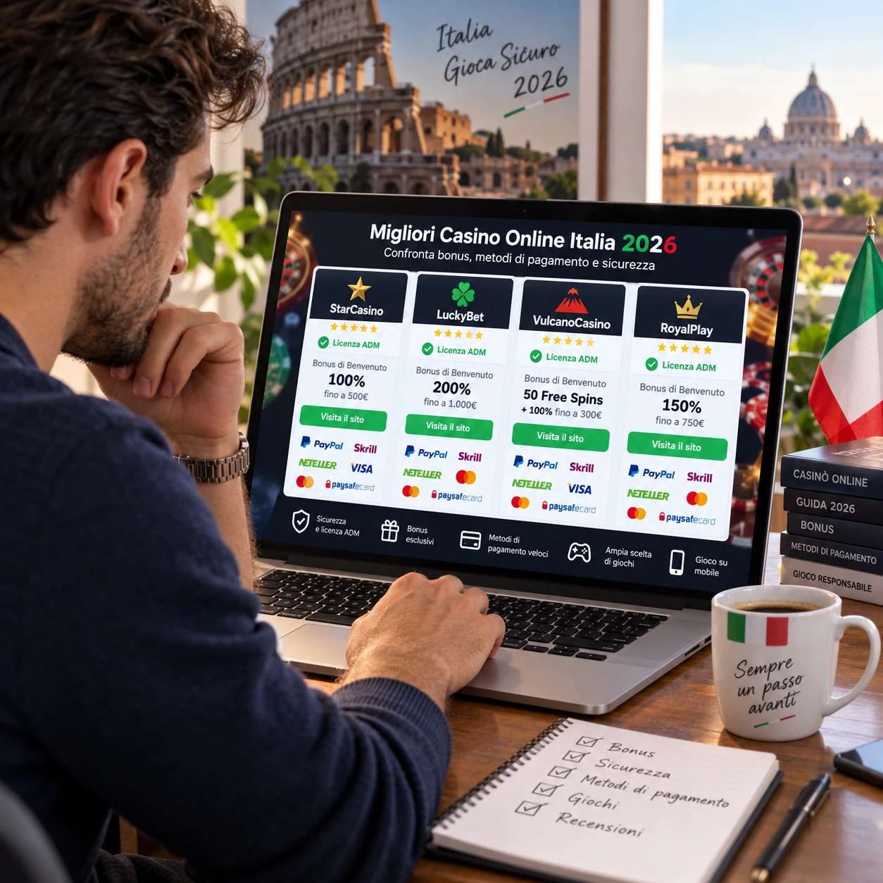 Guida Ai Casin Online Nel 2026 Come Scegliere Una Piattaforma Sicura Confrontare Bonus E Metodi Di